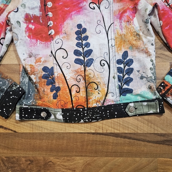 Dolcezza Simply Art Abstract Print Jacket Women’s Small - Picture 9 of 9